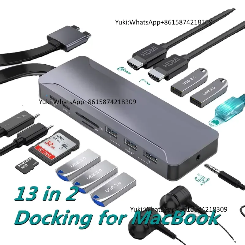 محطة إرساء USB C مزدوجة الشاشة - مراجعة Usb Hub وسعره