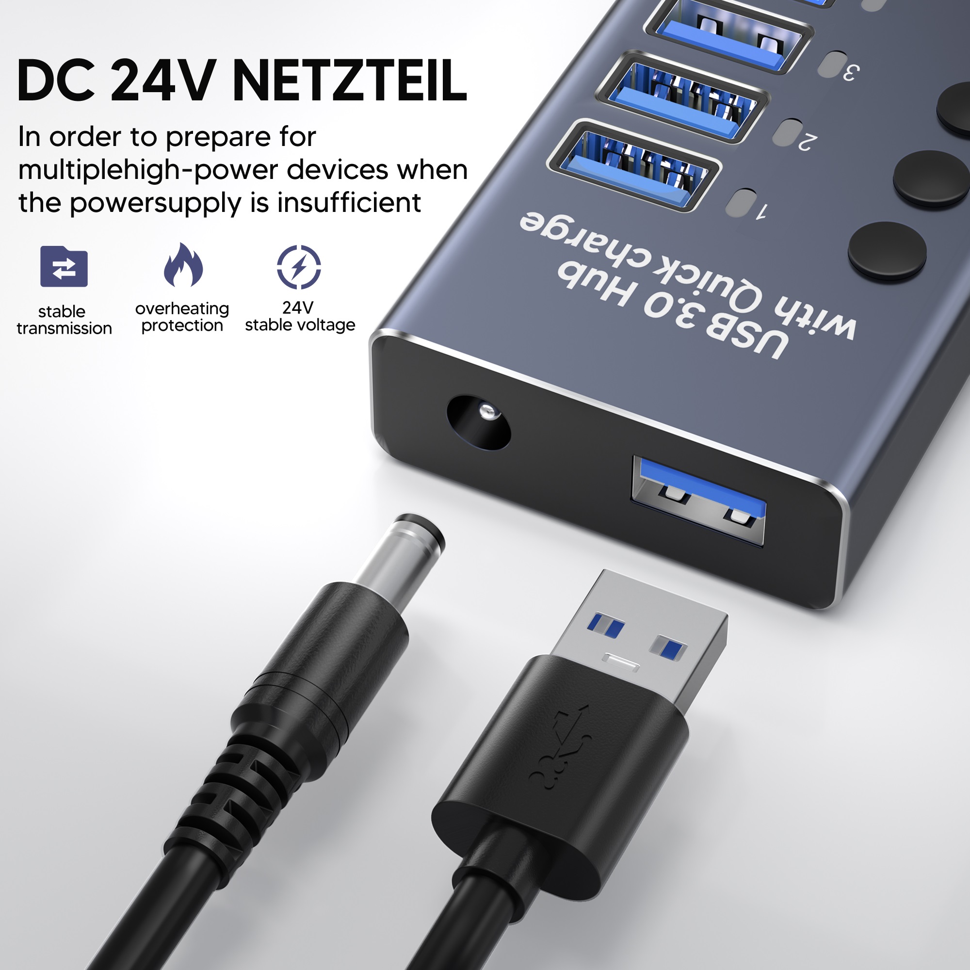 موزع USB 3.0 عالي السرعة بـ 10 - مراجعة Usb Hub وسعره