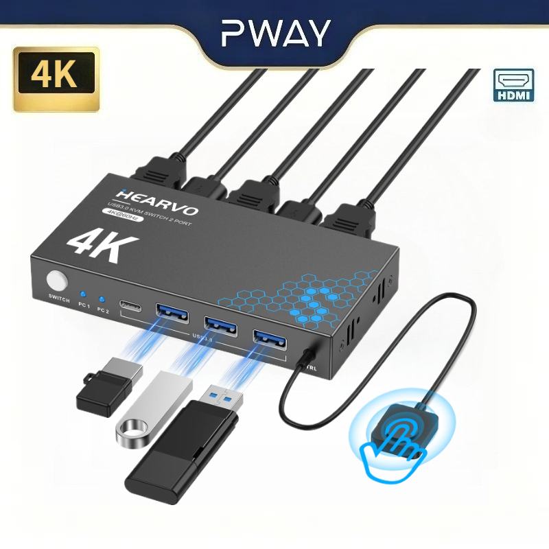 محول KVM بدقة 4K وتردد 60 هرتز - مراجعة Laptop Mouse وسعره